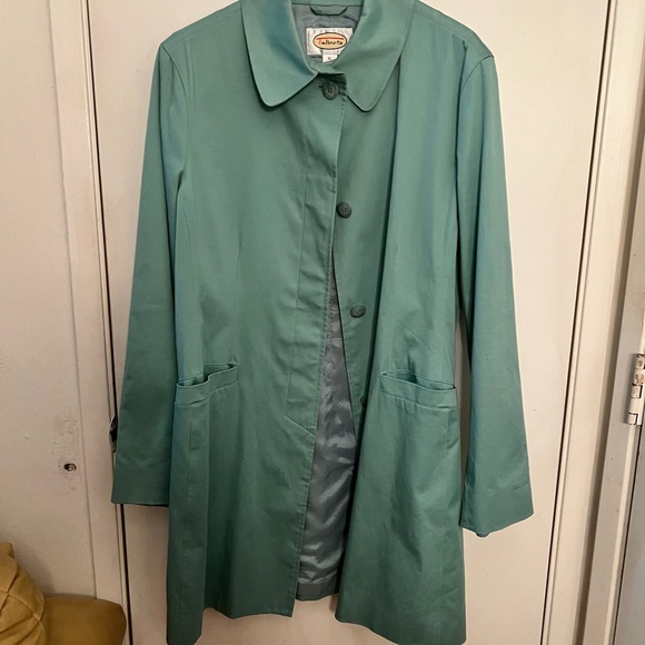 Talbots Mint Green Trench Coat - Picture 2 of 4